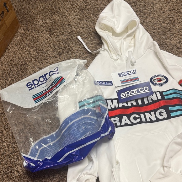 White Racing Hoodie - Picture 7 of 7